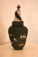 rakubrændt 35cm
