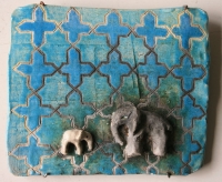 rakubrændt 20cm x 25cm